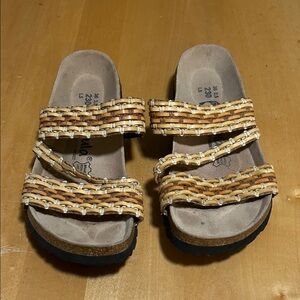 Women's Betula Birkenstock Sandals - Ivory and Tan